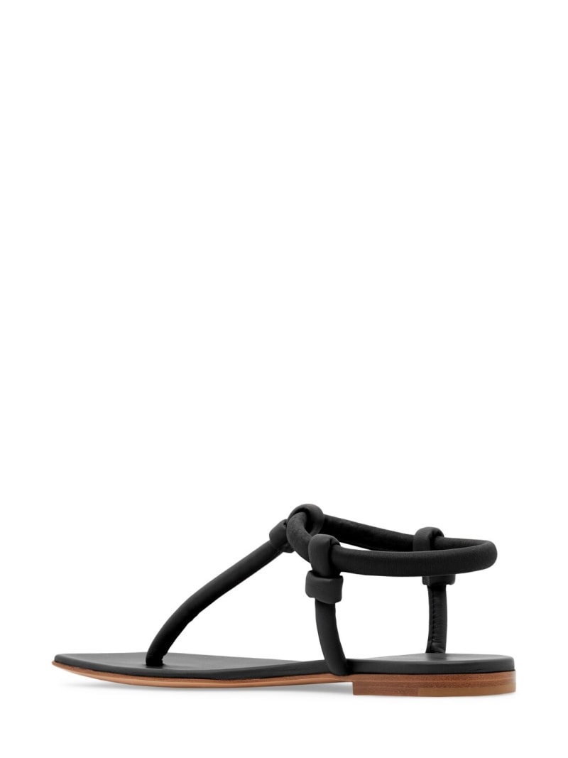 5mm Flat leather thong sandals - 3