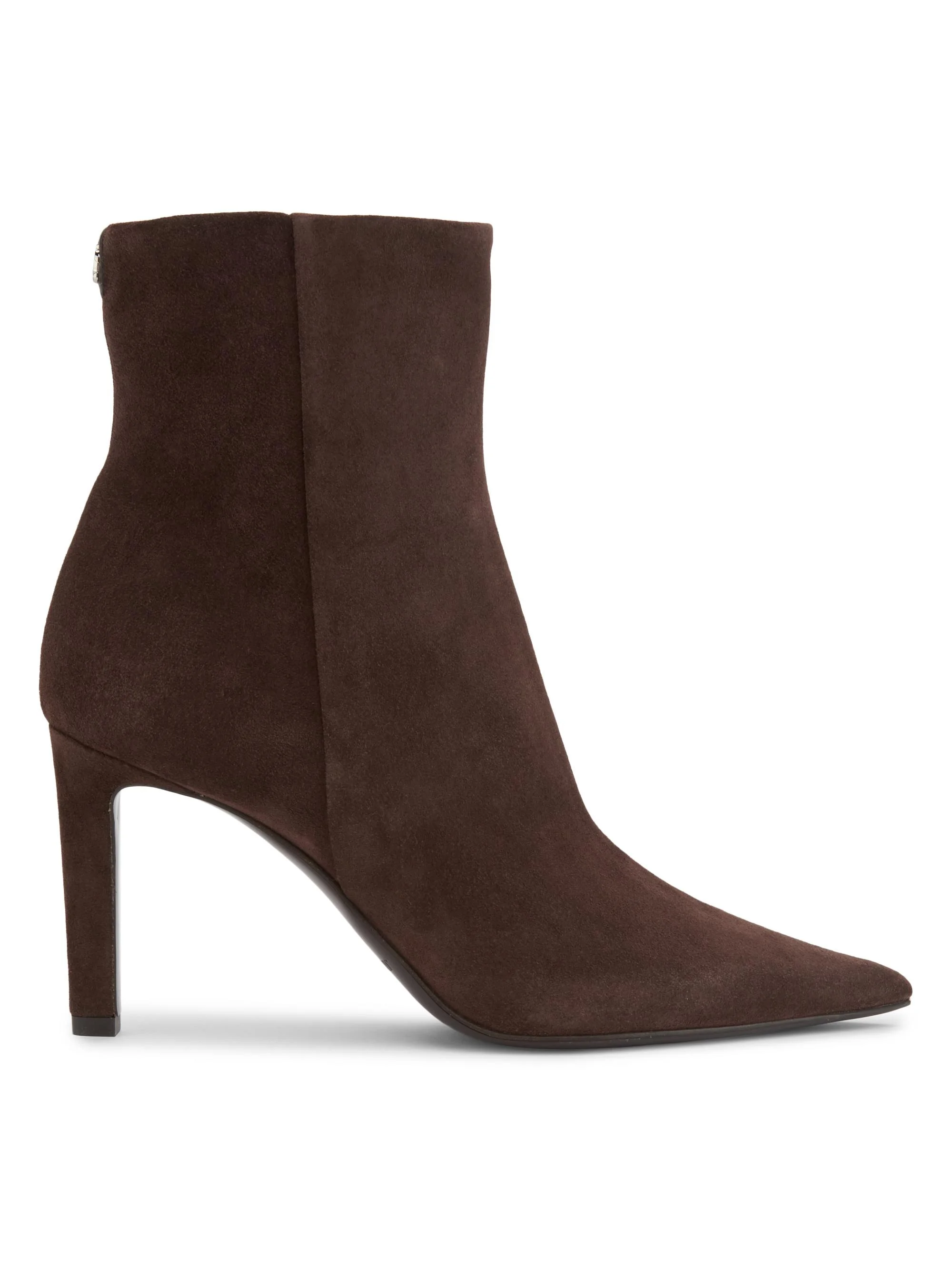 Women's Frankie 85MM Velvet Suede Booties - Chocolate - 1