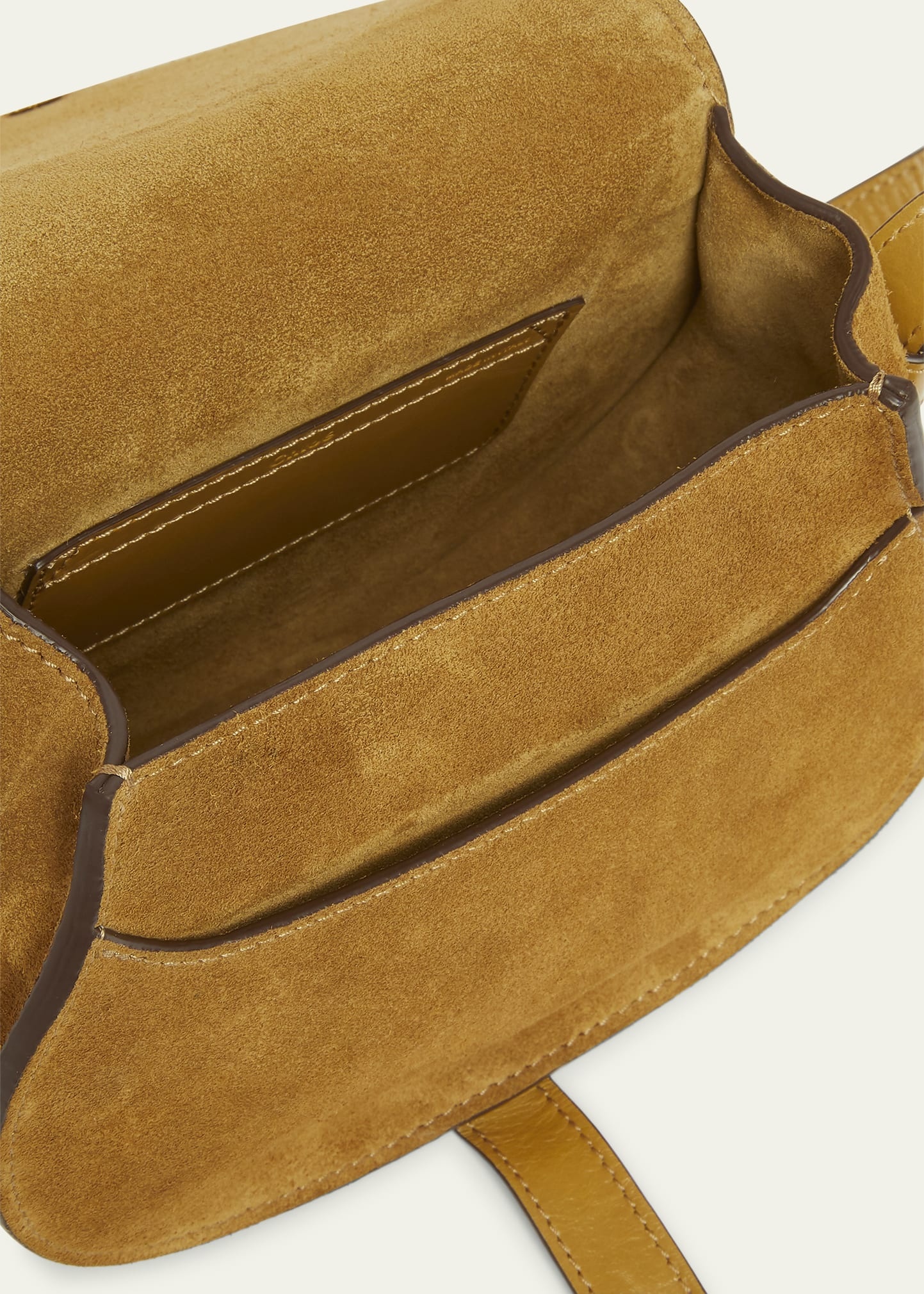 Marcie Flap Saddle Crossbody Bag in Suede - 4