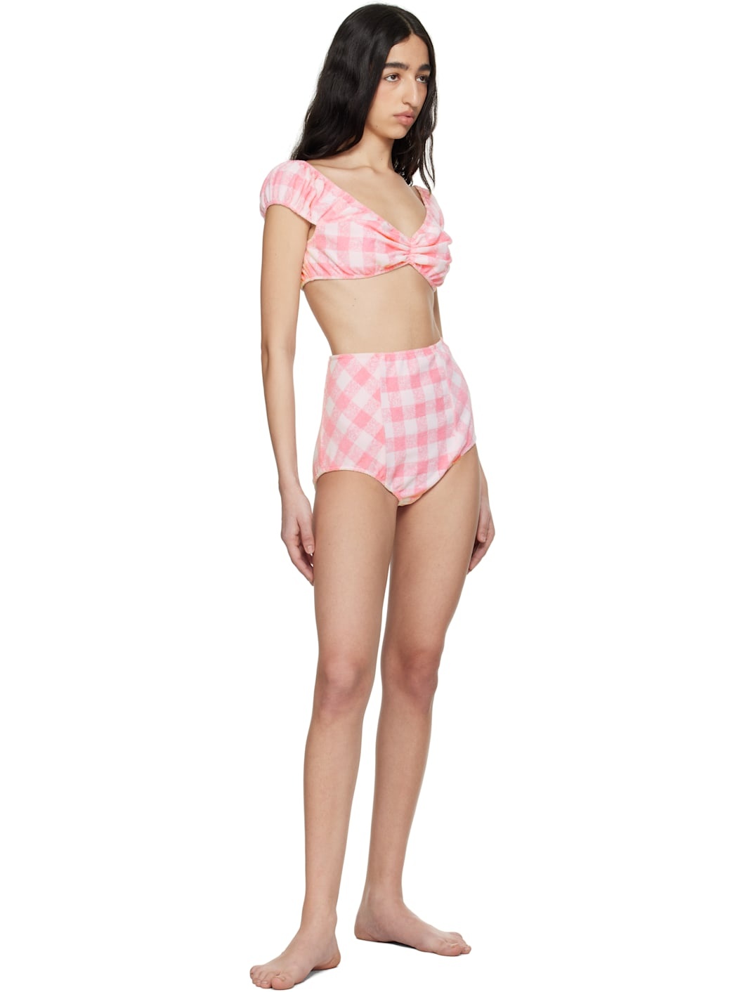 Pink High Waisted Bikini - 4
