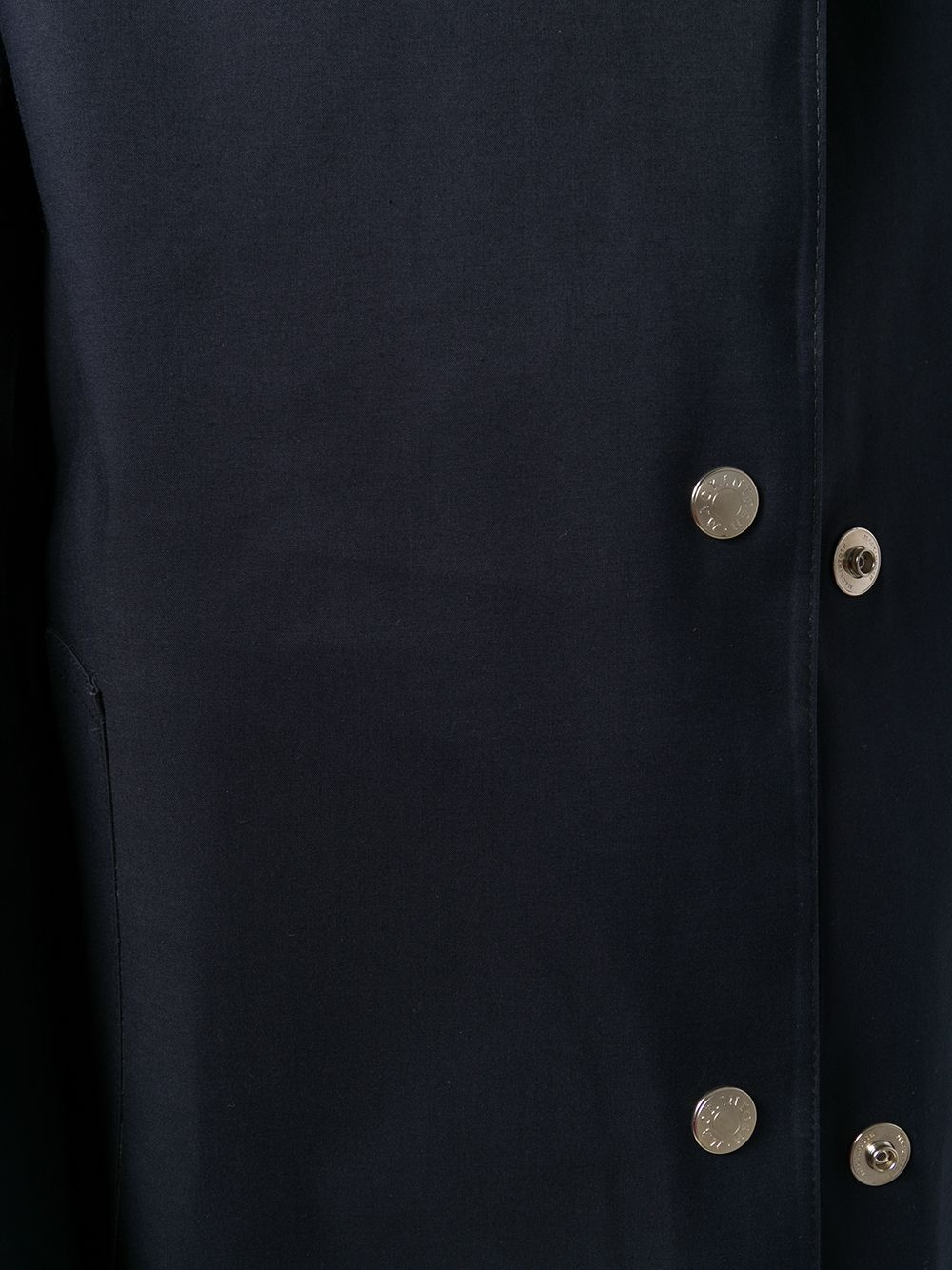 FAIRLIE Navy Bonded Cotton Coat | LR-079D - 5