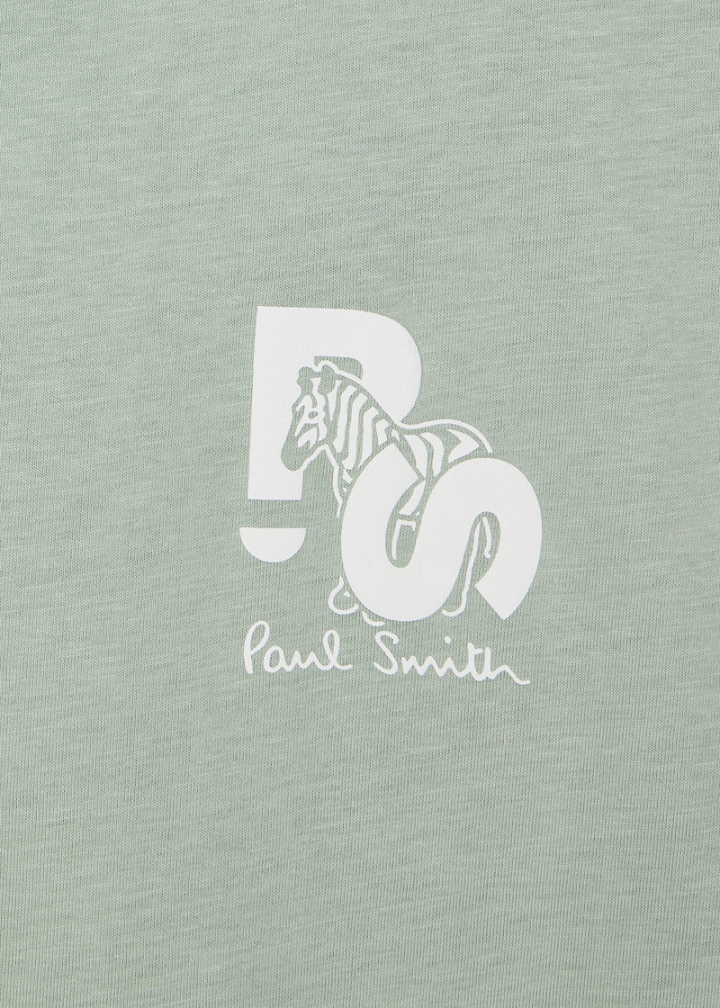 Paul Smith Organic Cotton Green Tilt Zebra Logo T-Shirt outlook