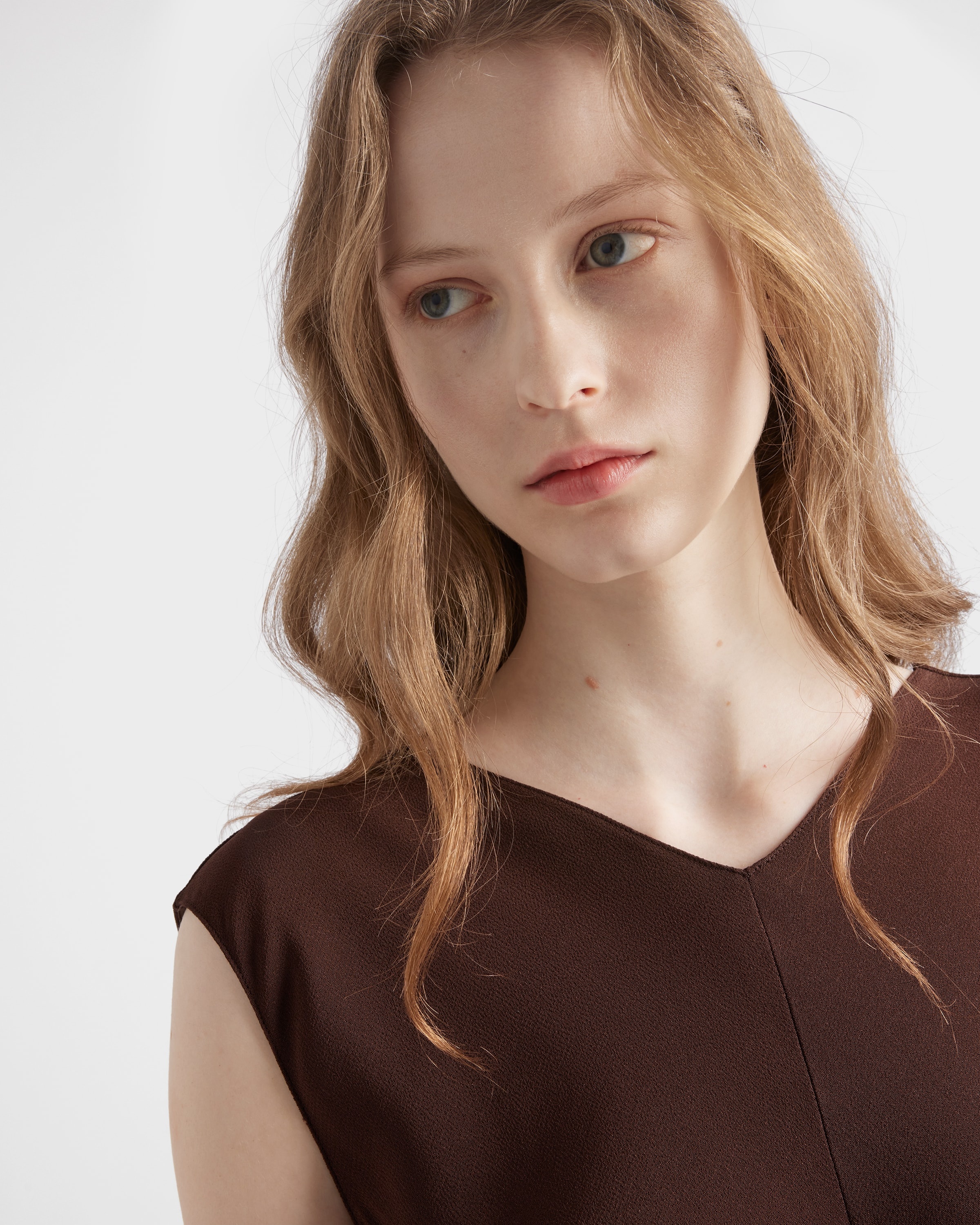 Satin crepe midi-dress - 3