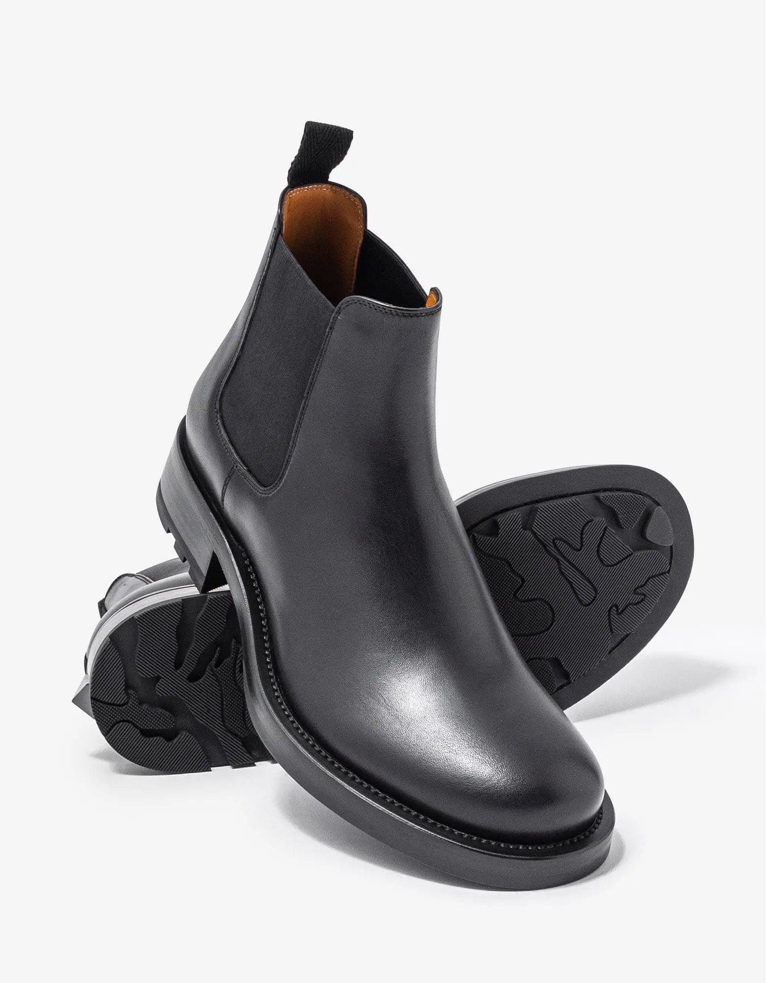 Valentino Black Roman Stud Leather Ankle Boots - 6