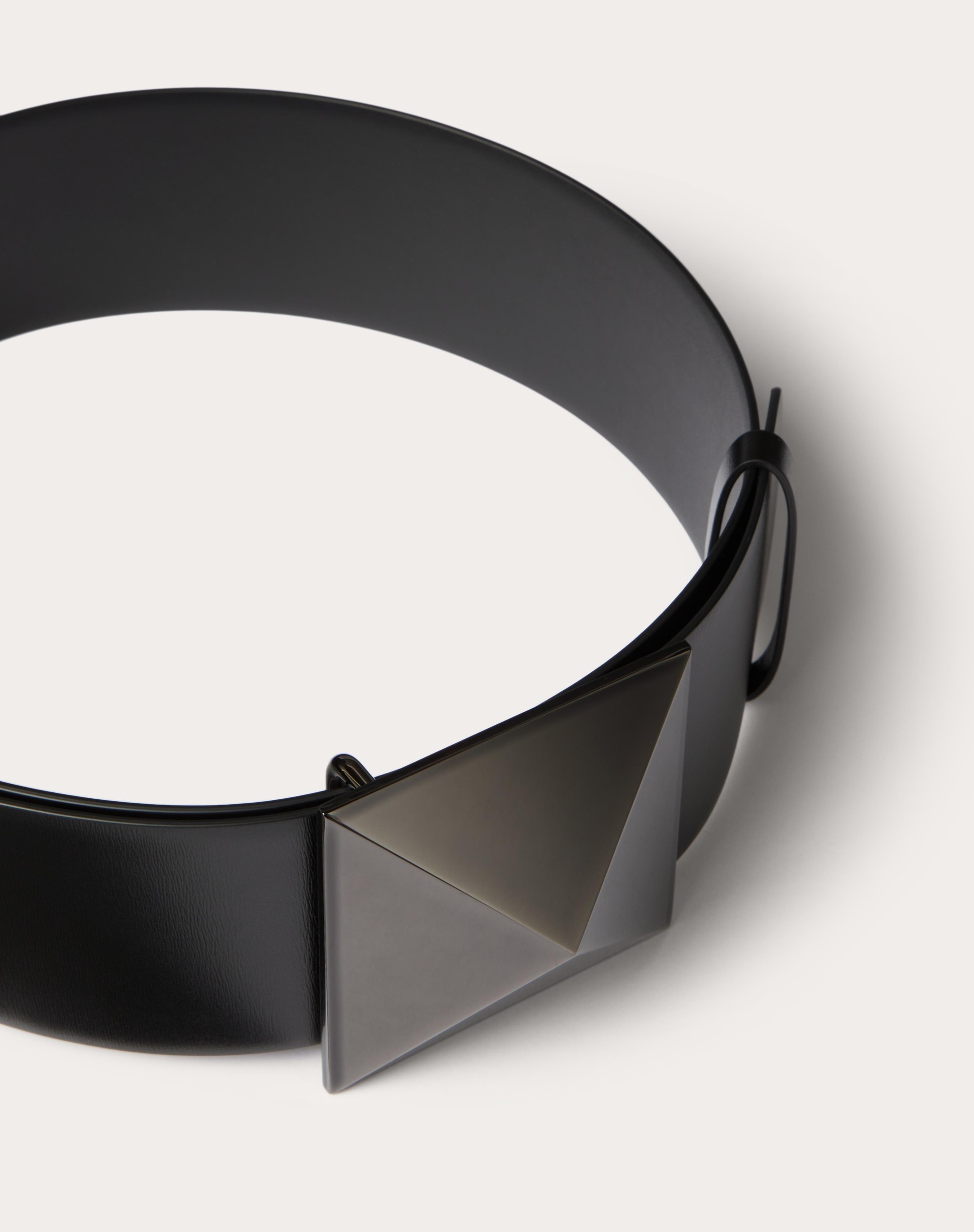 ONE STUD SHINY CALFSKIN BELT 70MM - 4
