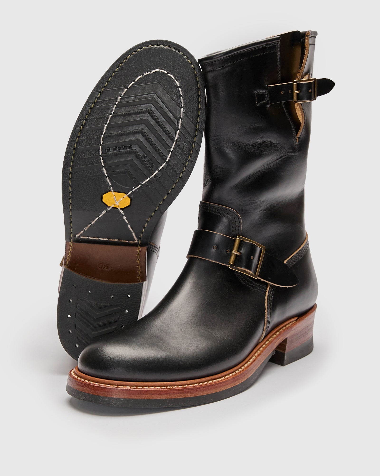 Wabash Engineer Boot in Horween Chromexcel Black - 2