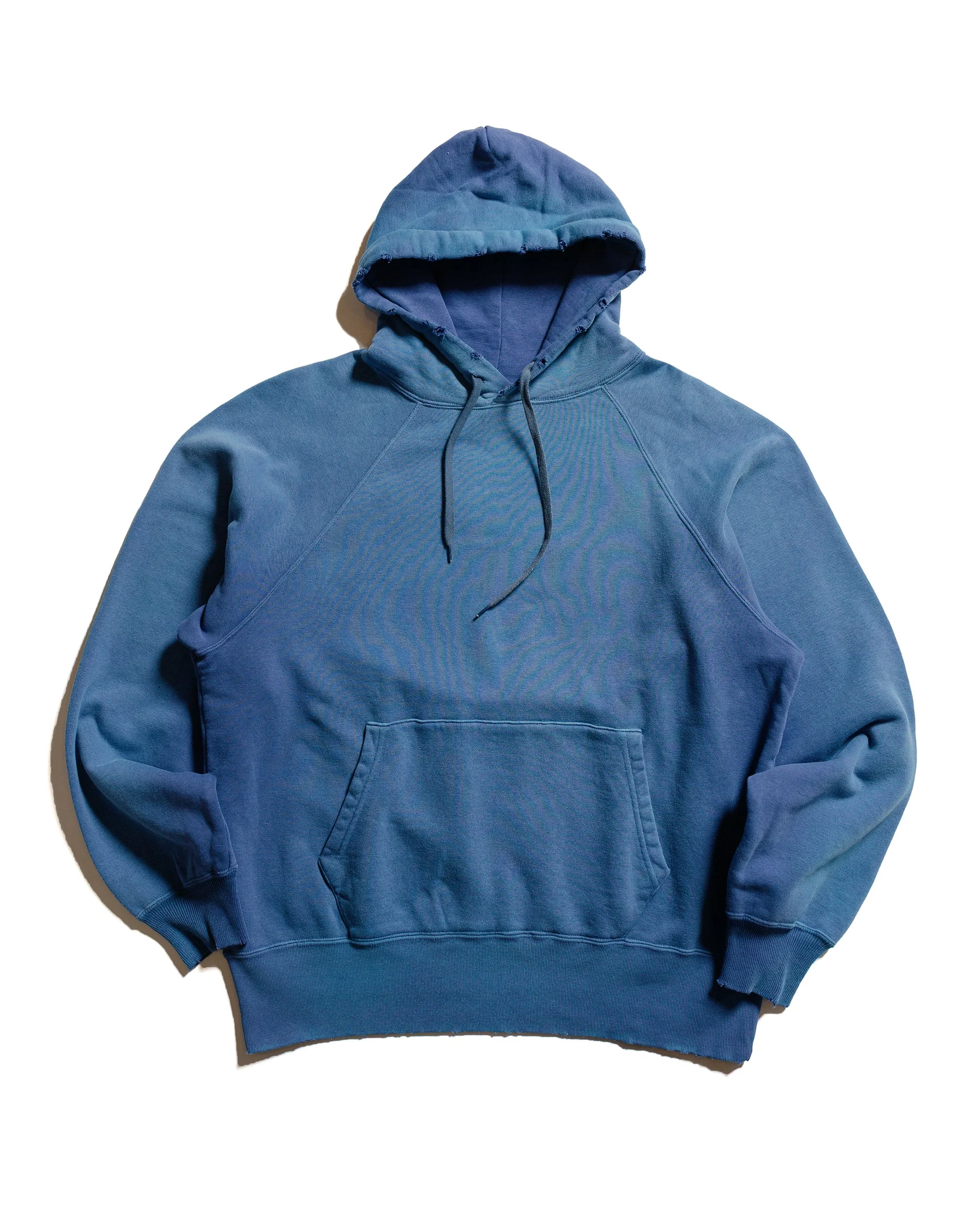 The Real McCoy’s MC24119 9 Oz. Loopwheel Raglan Hooded Sweatshirt MQ Navy - 1