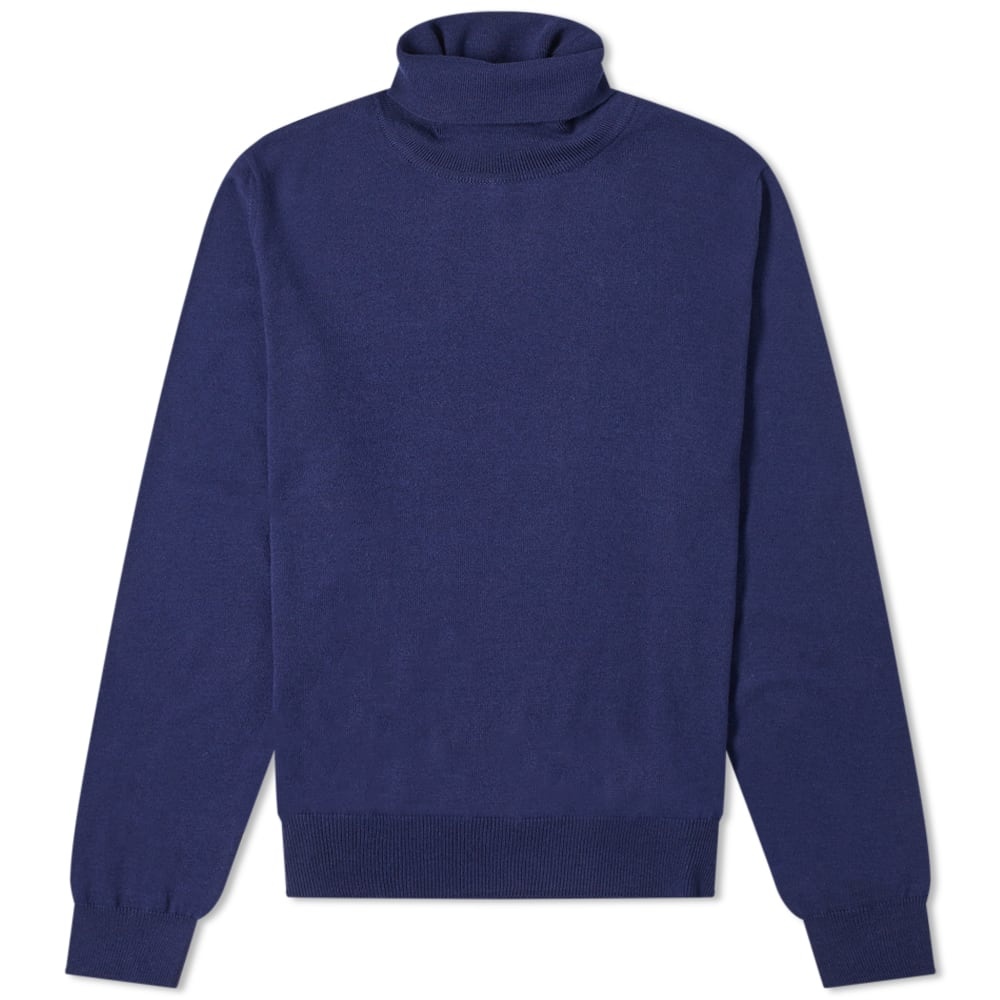 Maison Margiela 14 Suede Elbow Patch Roll Neck Knit - 1