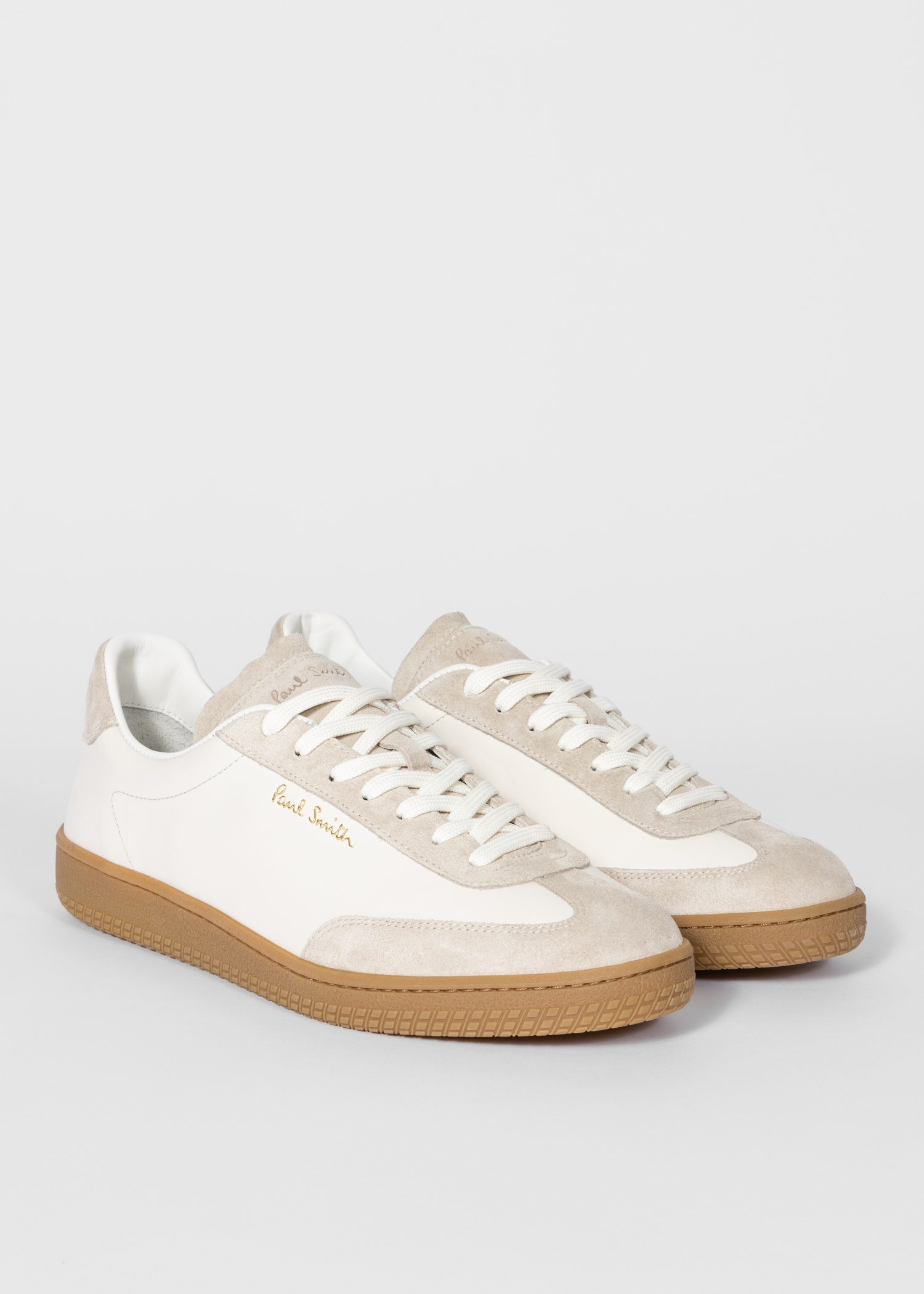 White Leather 'Como' Trainers - 2