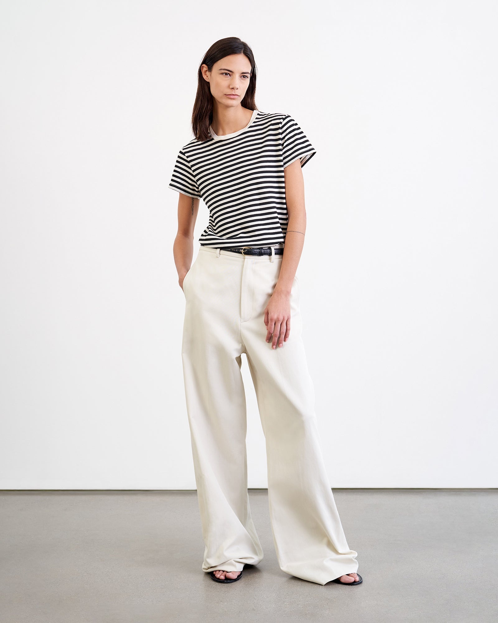 STRIPED LANA CREWNECK TEE - 3