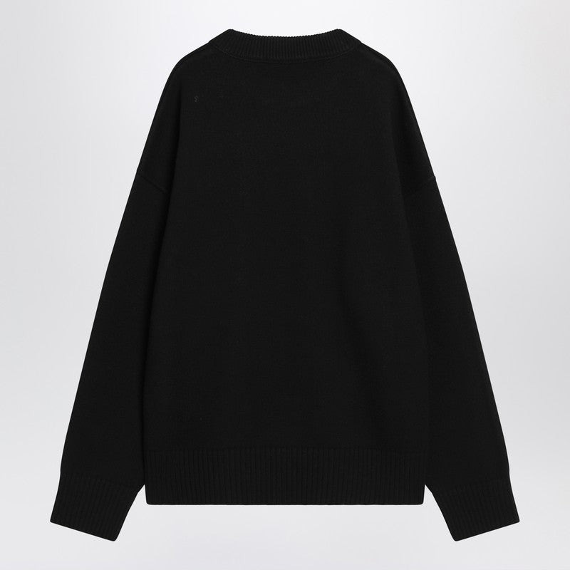 Ami Paris Black Wool Sweater Ami De Coeur Men - 2