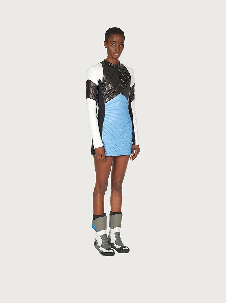 QUILTED NAPPA DRESS - 3