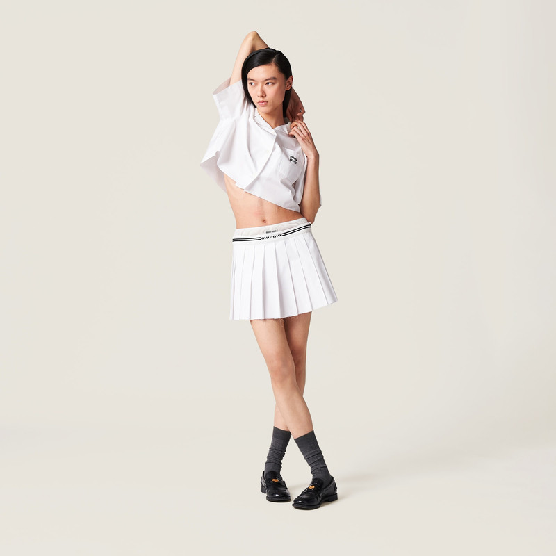 Miu Miu Poplin miniskirt outlook