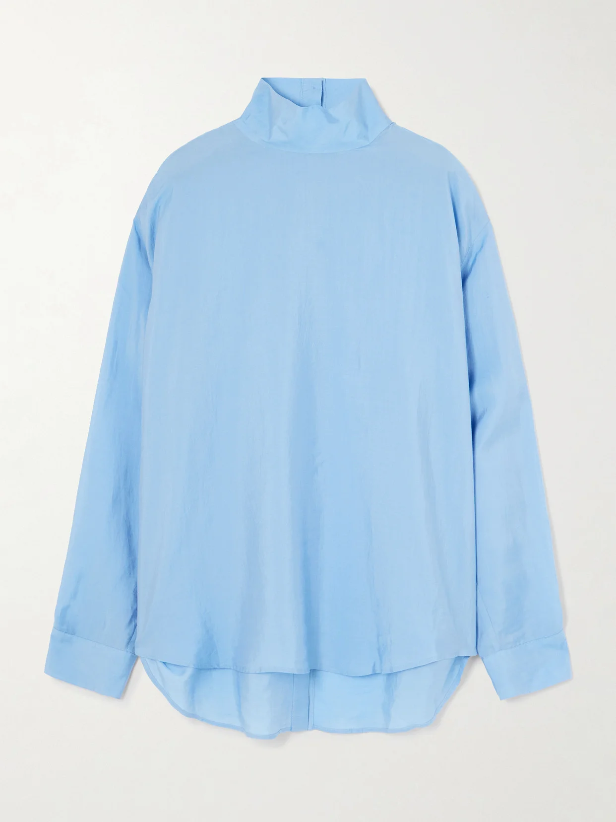 Lyocell And Silk-blend Turtleneck Blouse - 1