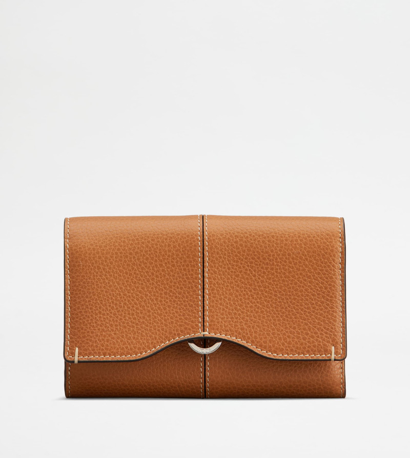 WALLET IN LEATHER - BROWN 1