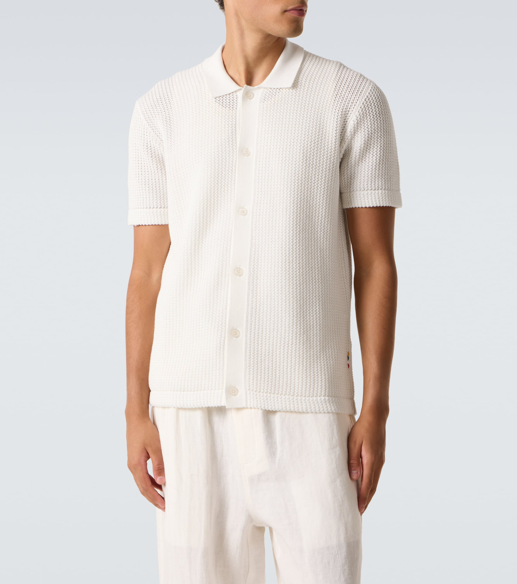 Tiernan crochet cotton polo shirt - 3