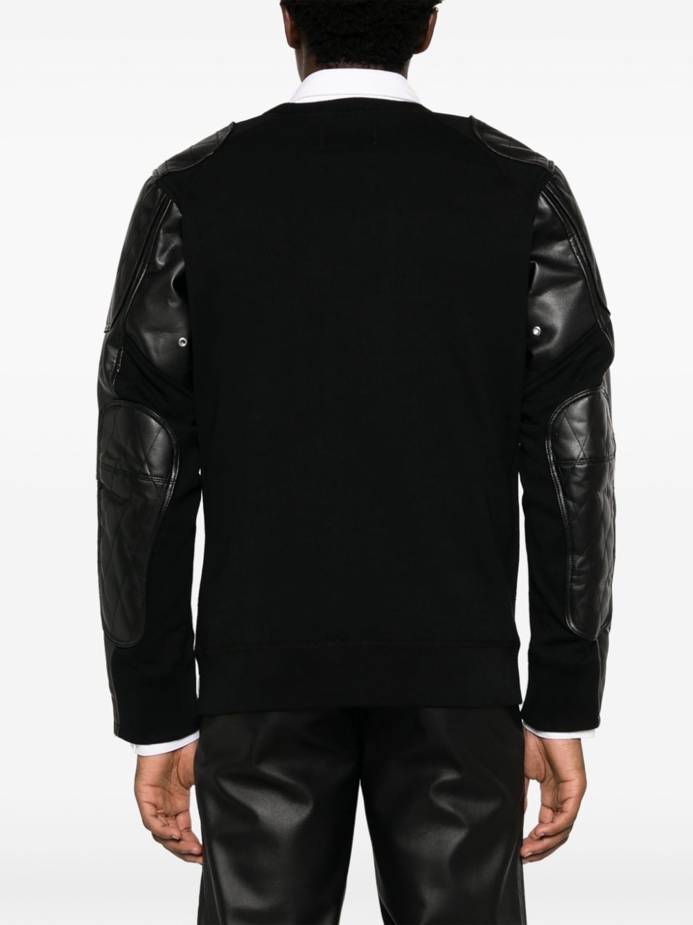 panelled cotton sweatshirt - 4