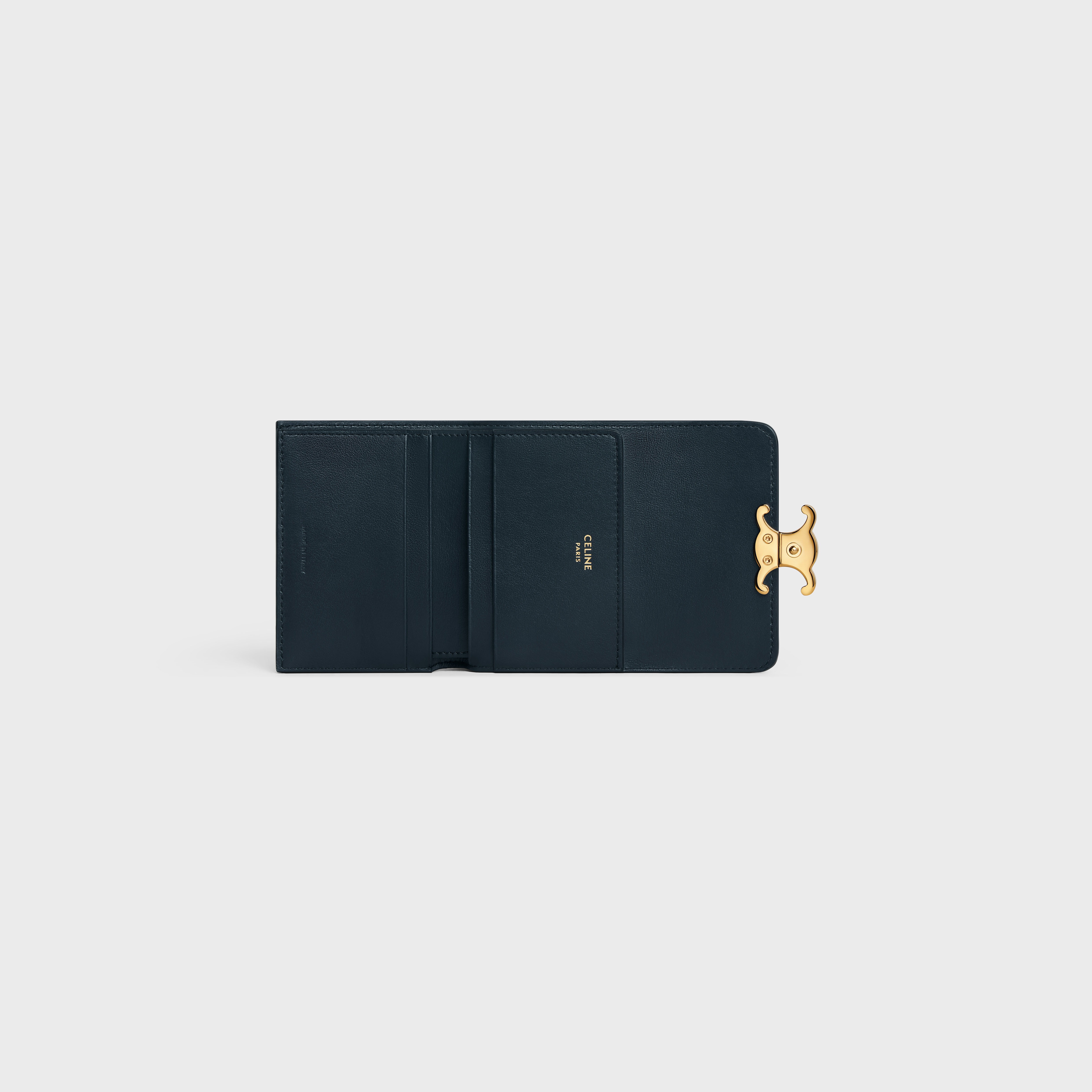 COMPACT WALLET WITH COIN TRIOMPHE in Shiny calfskin - 4