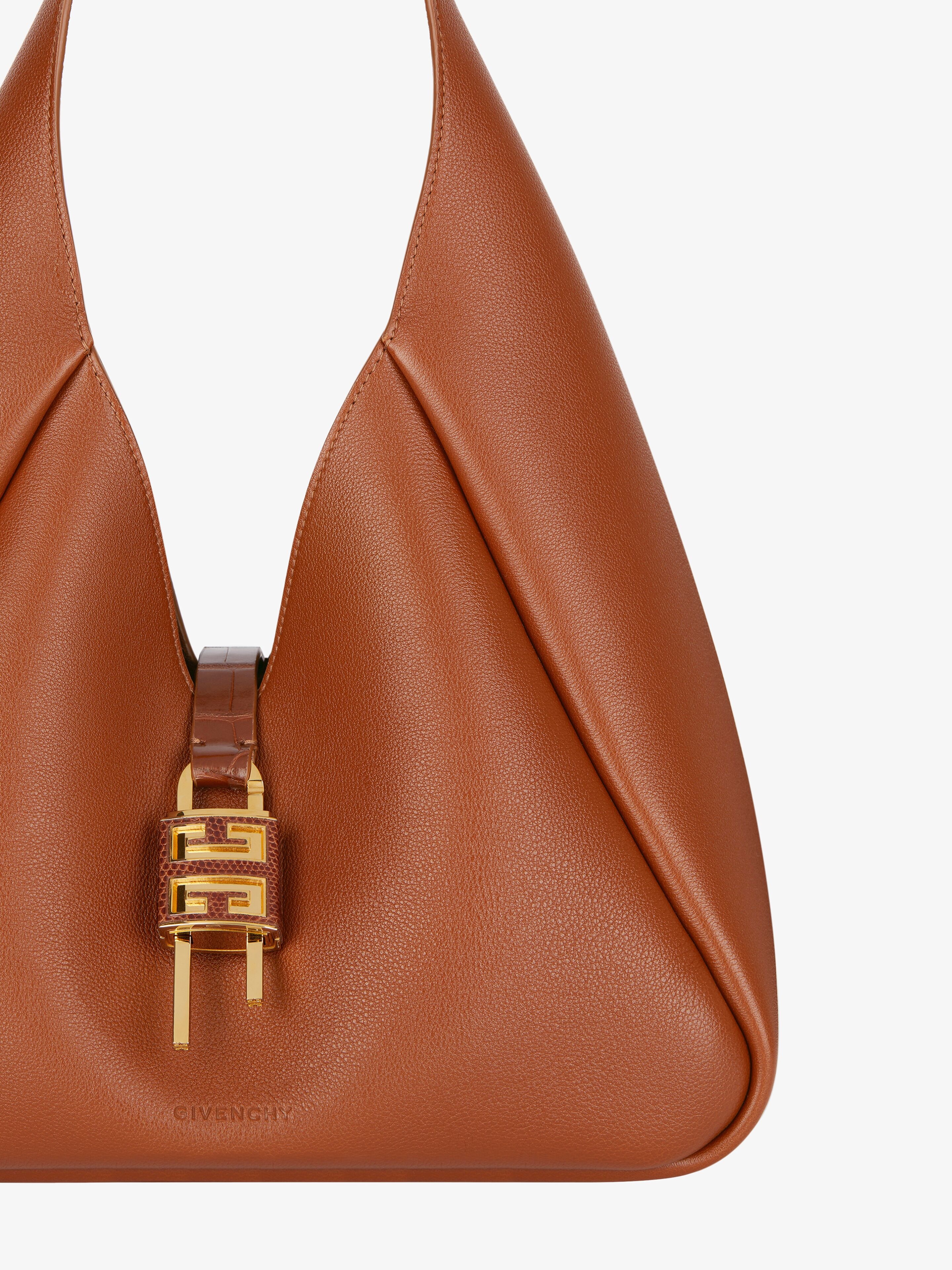 MEDIUM G-HOBO BAG IN GRAINED LEATHER - 6