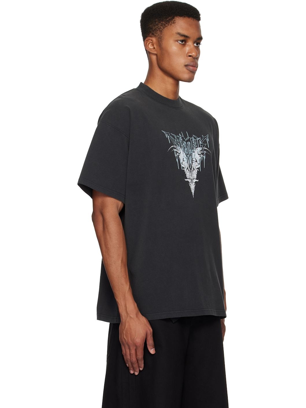 Black Bone 'V' Regular T-shirt - 2