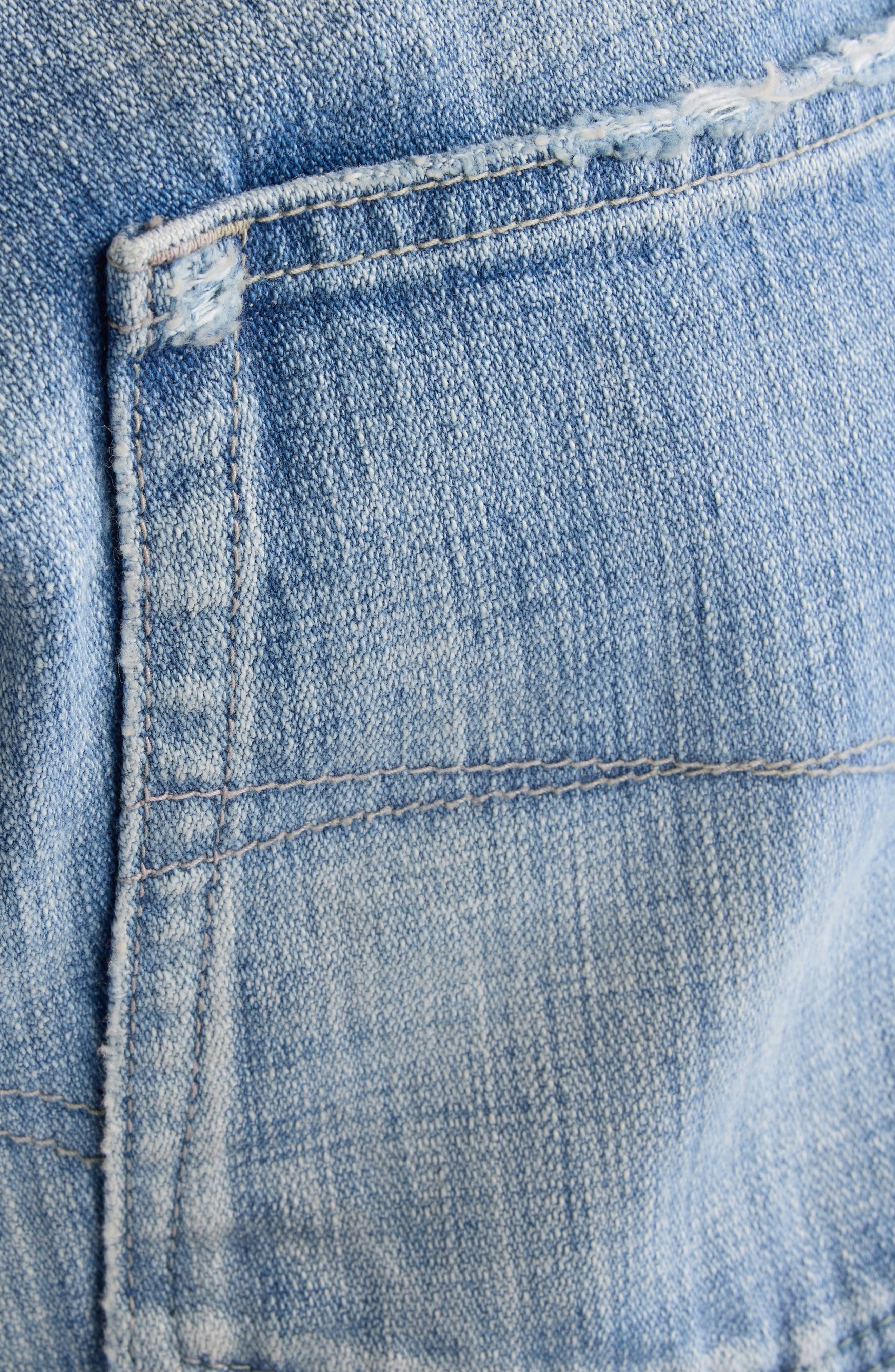 Balenciaga Fitted Low Rise Bootcut Jeans in 4200 Blue at Nordstrom - 6