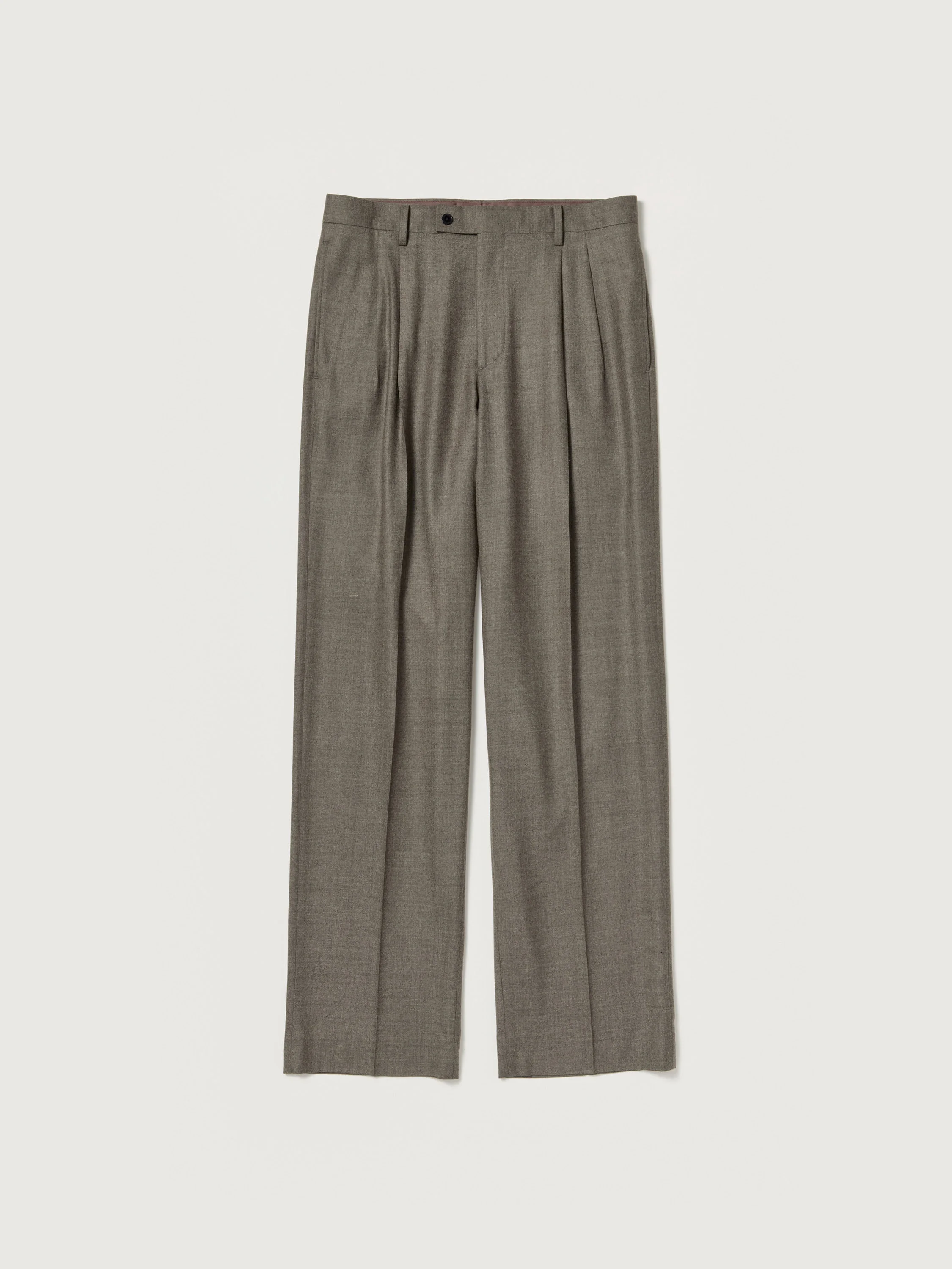 SUPER LIGHT WOOL TWO-TUCK SLACKS - 1