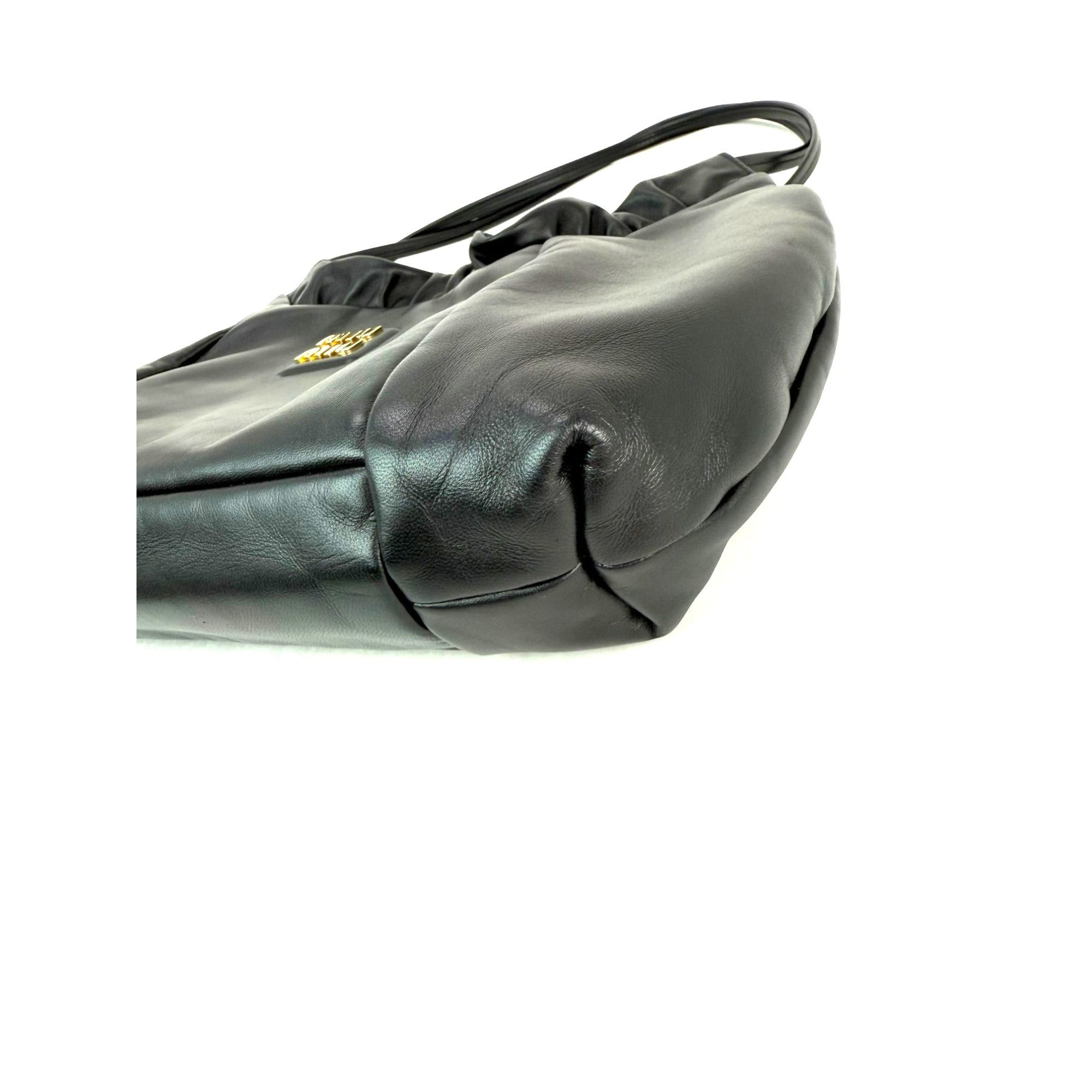 Miu Miu Nappa Black Leather Hobo Bag - 7