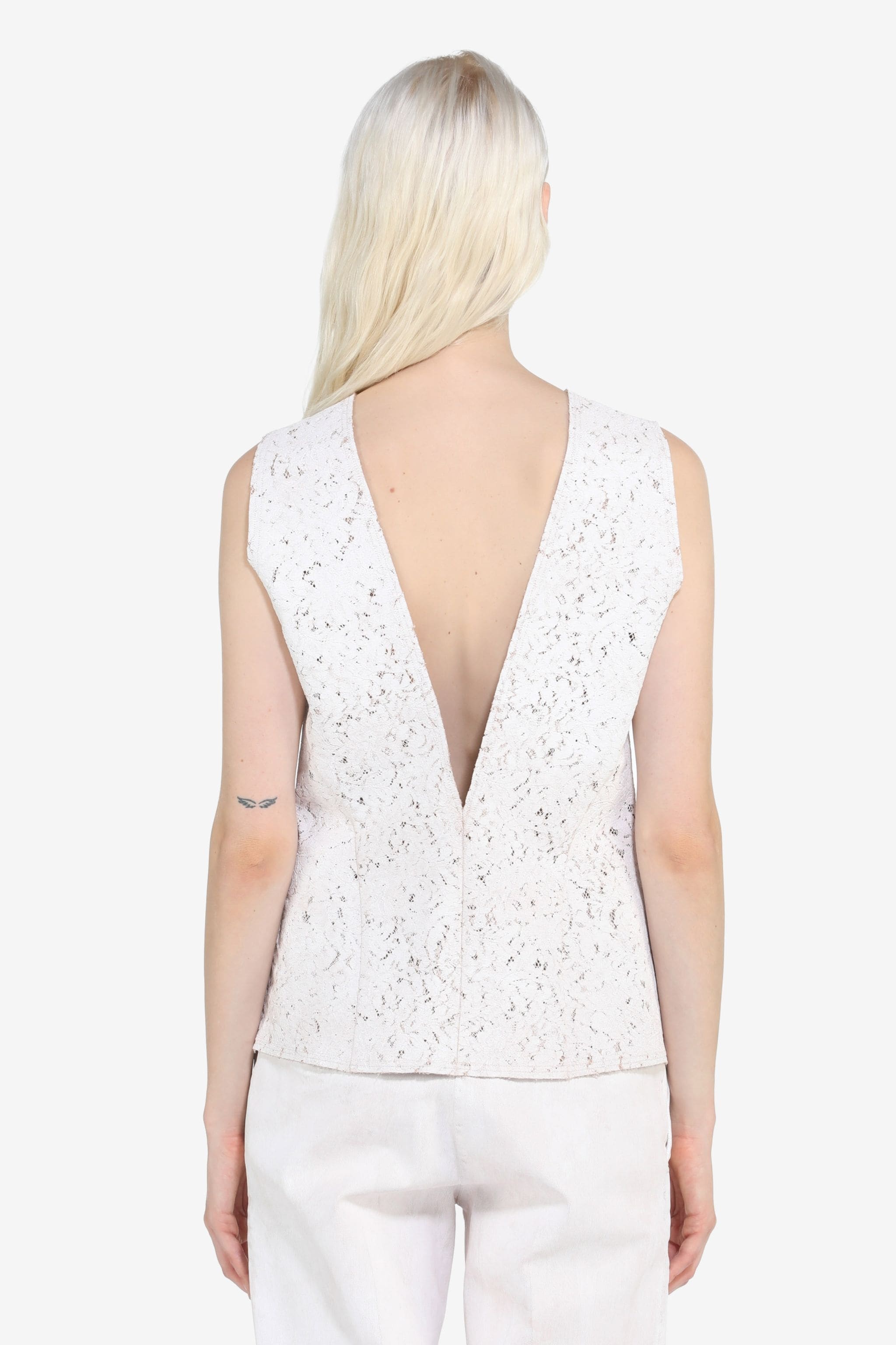 SLEEVELESS LACE TOP - 2