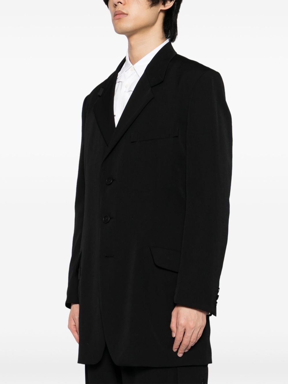 wool gabardine blazer - 3