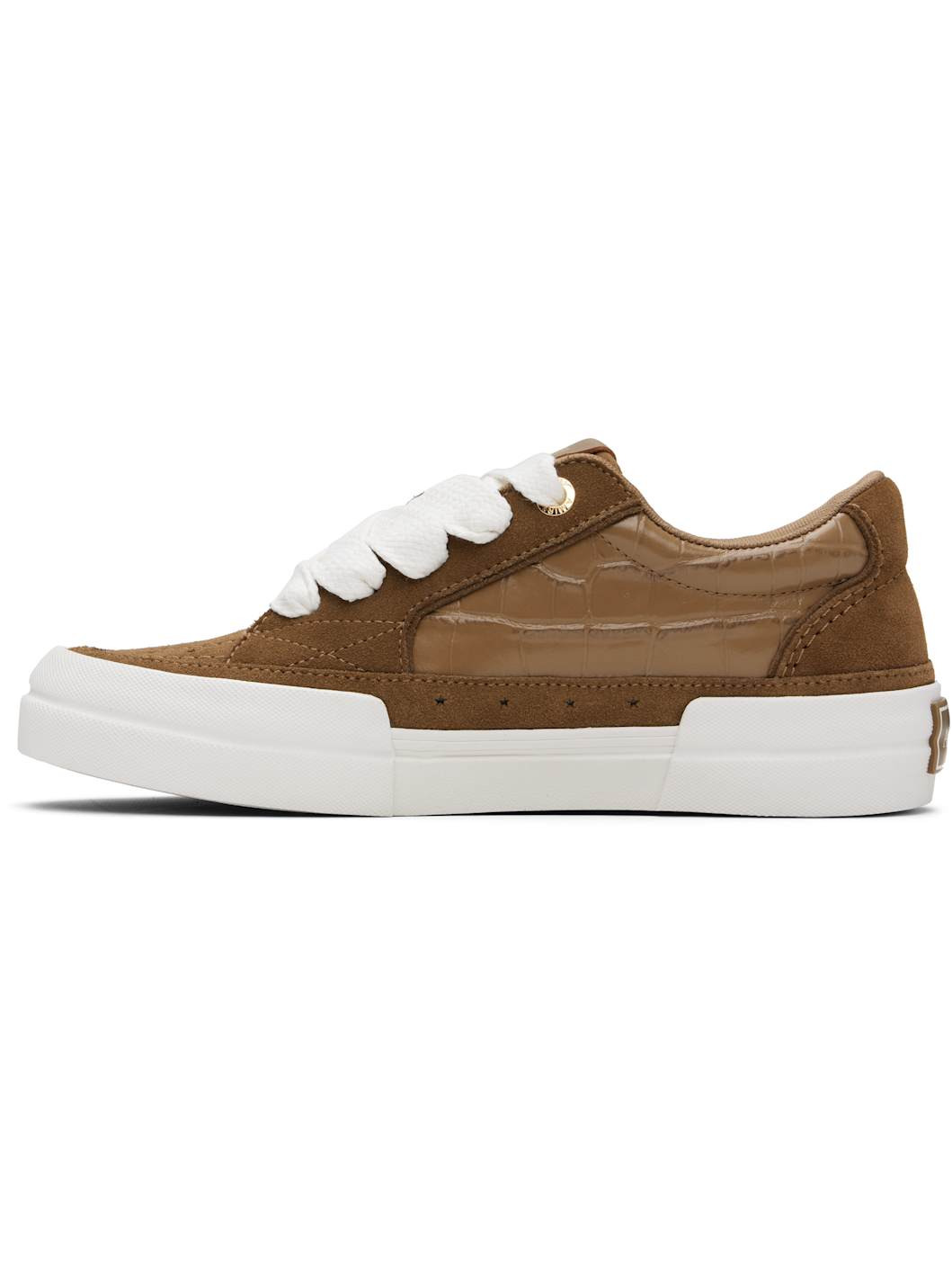 Brown Croc Debossed Sunset Skate Sneakers - 3