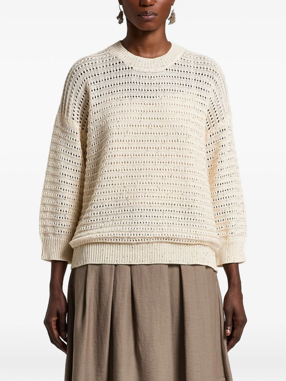 open-knit jumper - 1