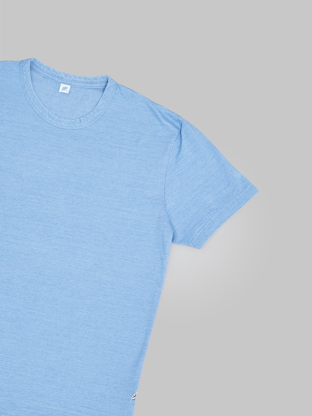 Pure Blue Japan SS5011-P Pale Indigo Dyed Crewneck T-Shirt - 9