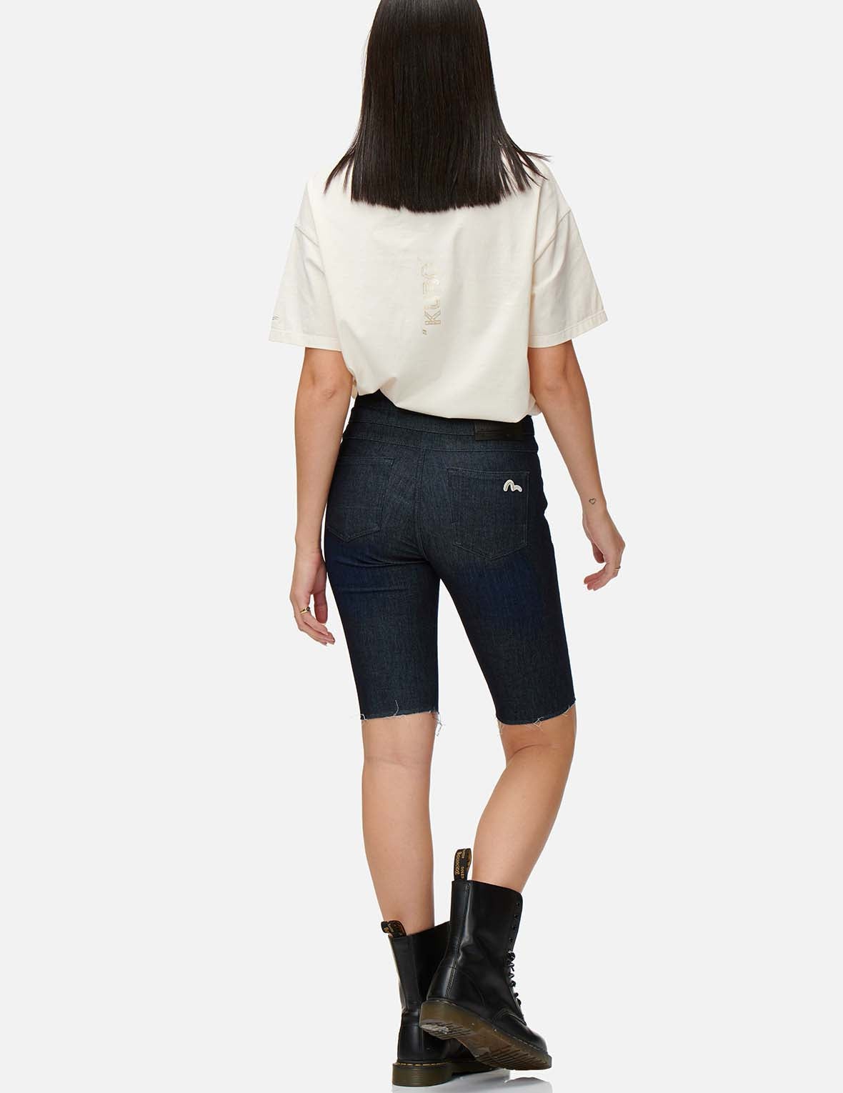 Kamon Embroidered Bermuda Denim Shorts - 4