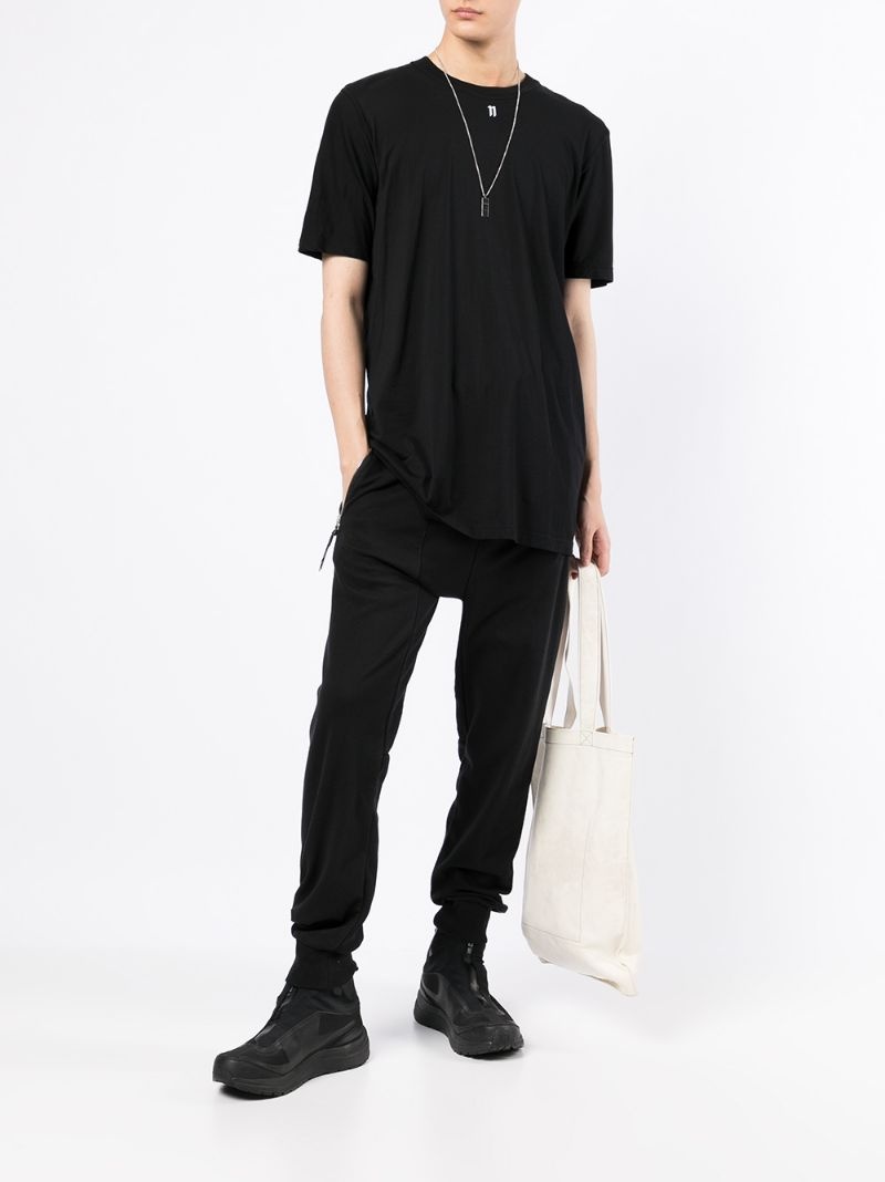 logo tag cotton T-shirt - 3