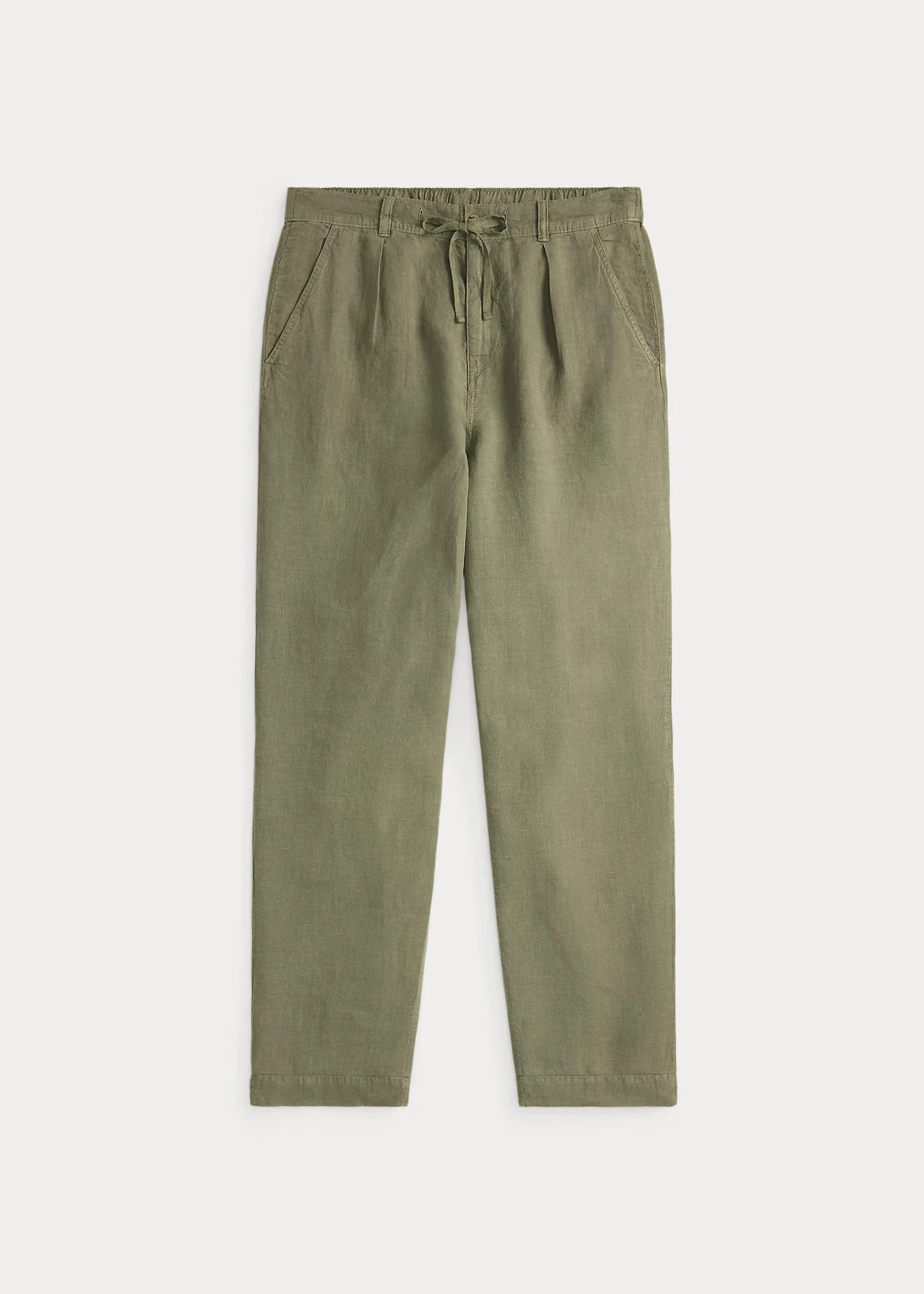 Lateef Relaxed Fit Pleated Linen Pant - 1