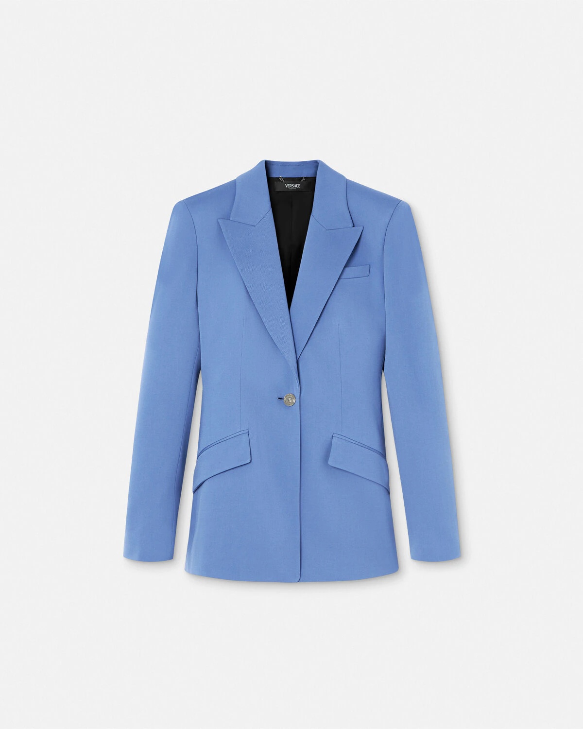 Wool Single-Breasted DV Blazer - 1