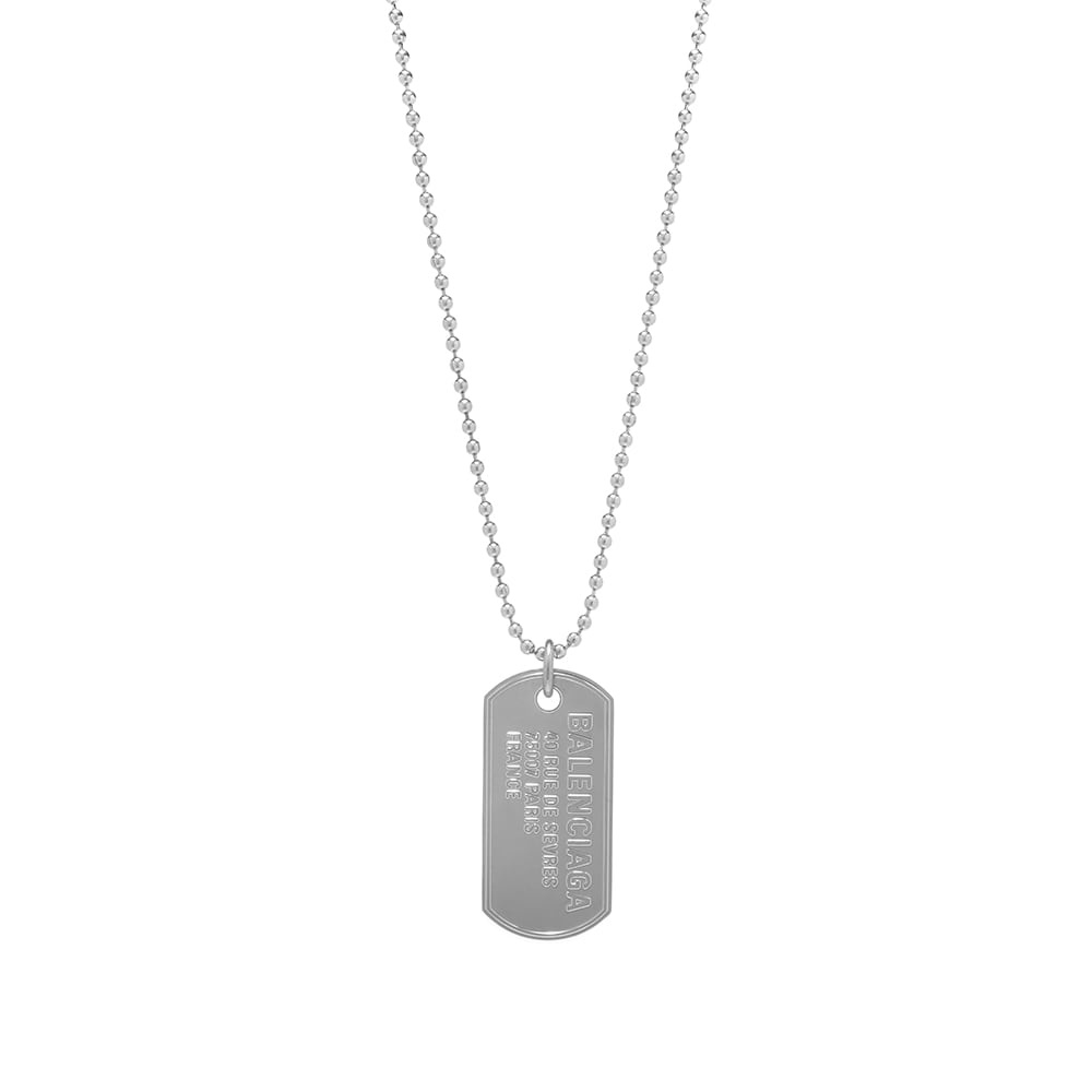 Balenciaga Punk Tag ID Chain Necklace - 1