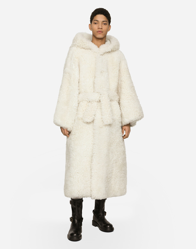 Dolce & Gabbana Shearling coat with hood outlook