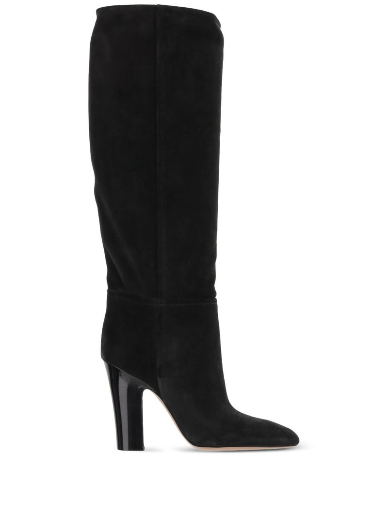 Alizze suede pointed-toe knee-high boots 1