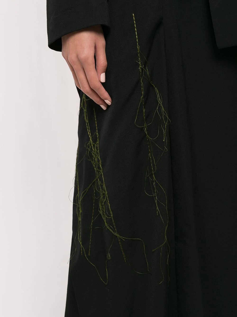 draped side detail a-line skirt  - 5