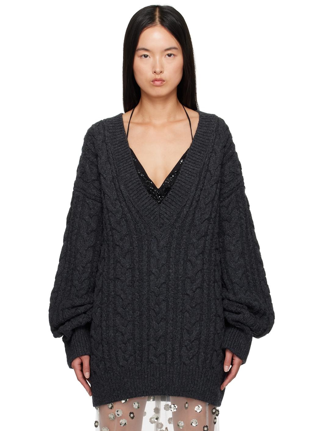 Gray Alia Sweater - 1