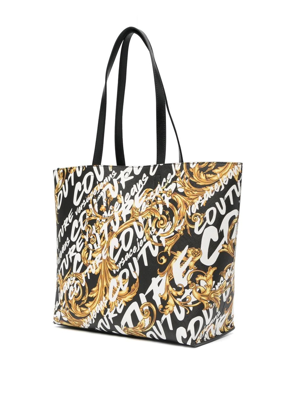 logo baroque-print tote - 3