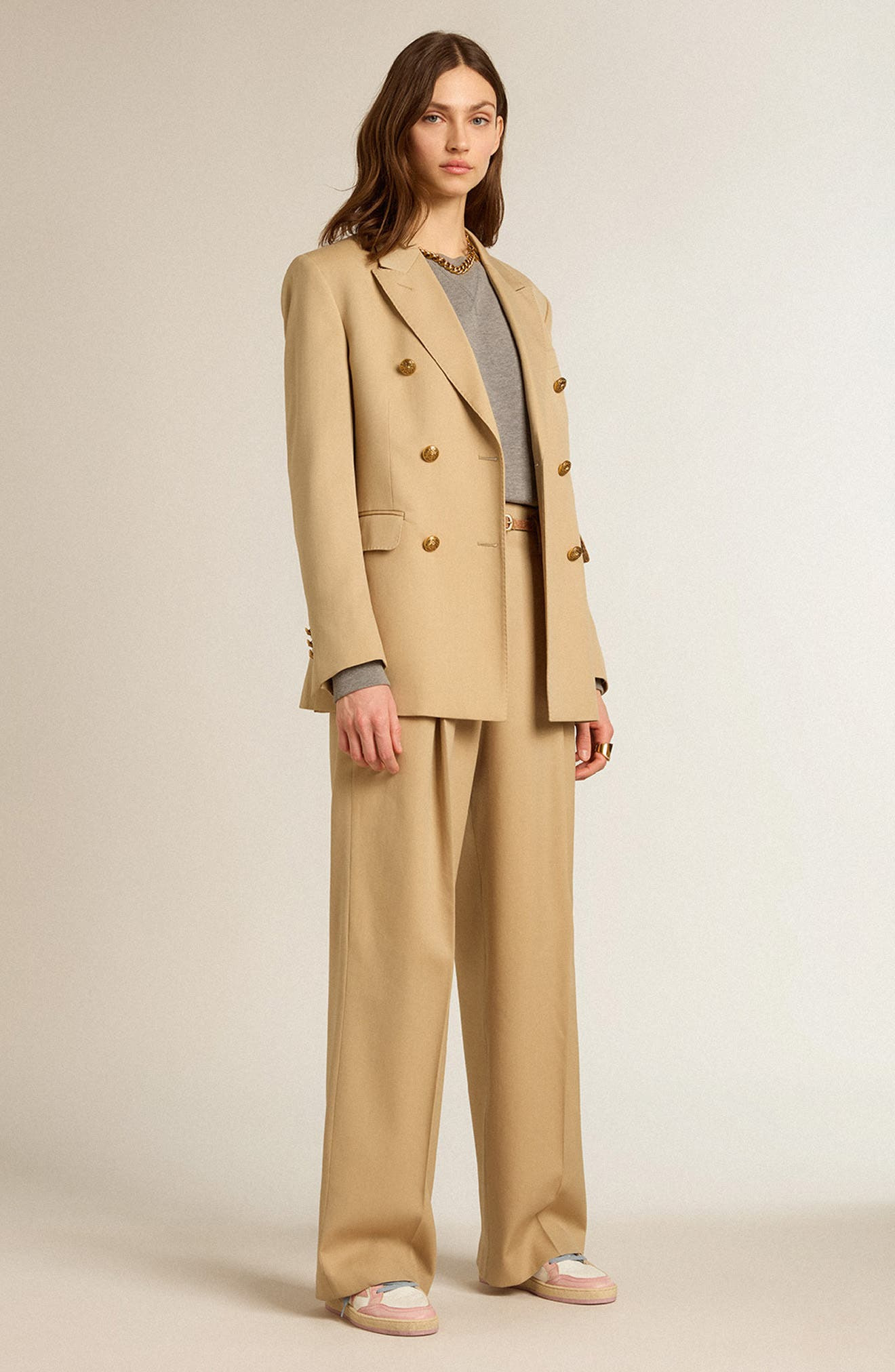 Double Breasted Virgin Wool Blazer - 9