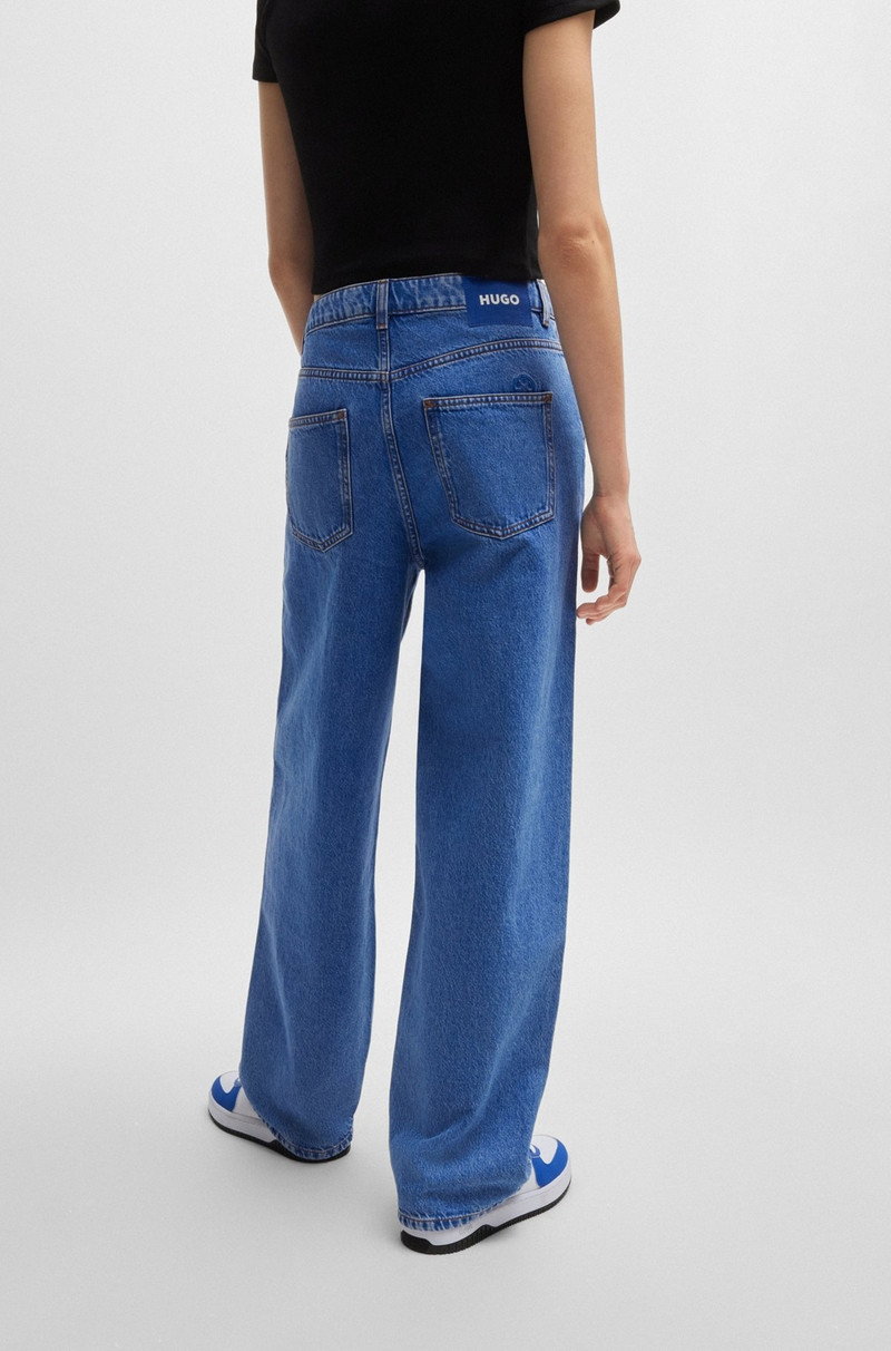 RELAXED-FIT JEANS IN BLUE STONEWASHED DENIM 4