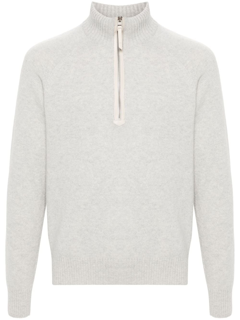 mÃ©lange-effect zip-up jumper - 1