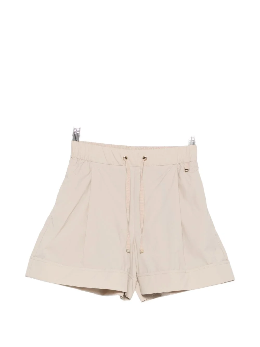 drawstring-waist pleated shorts - 1