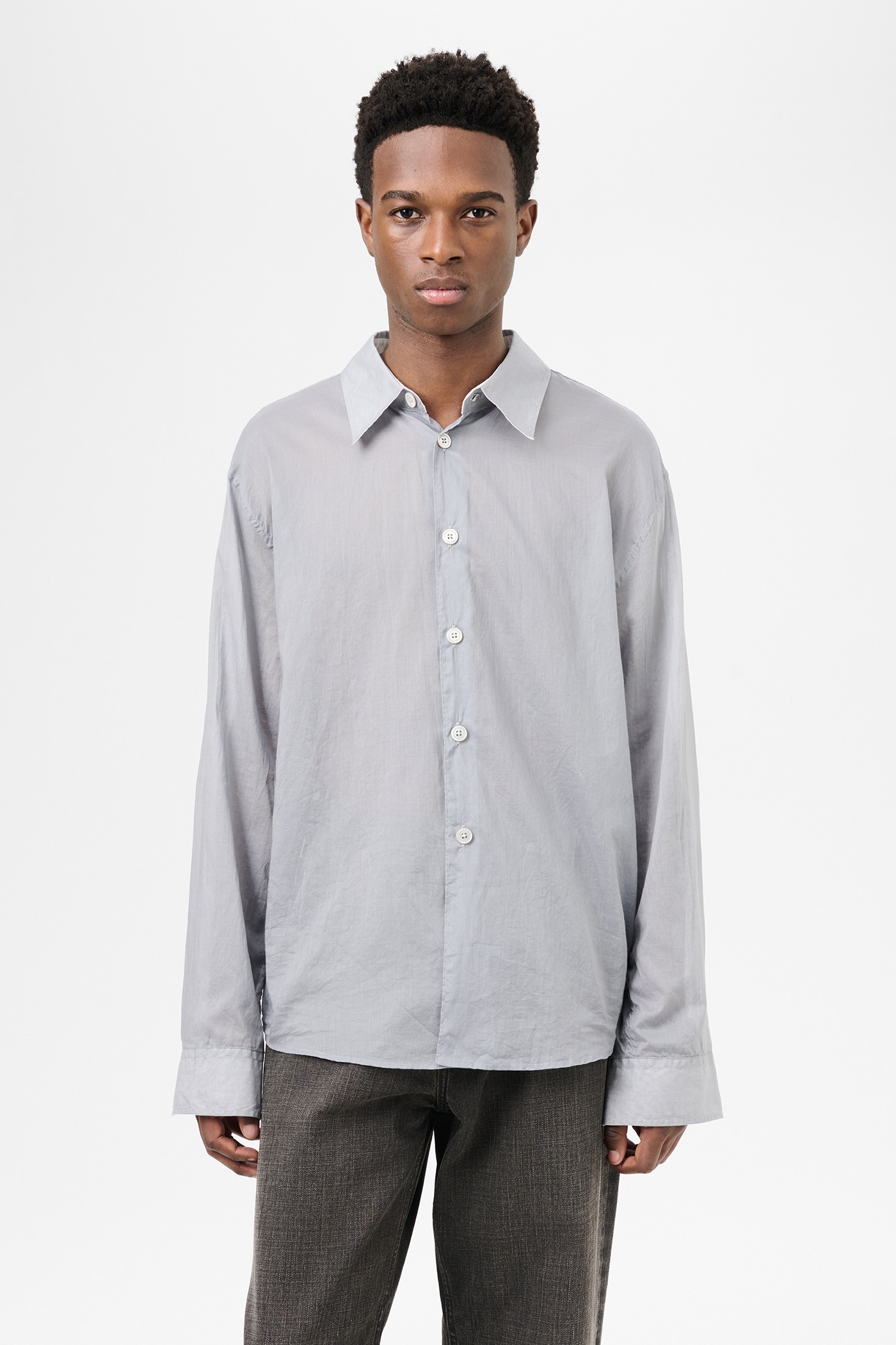 Beyond Shirt Ice Cold Grey Cloudy Cotton - 3