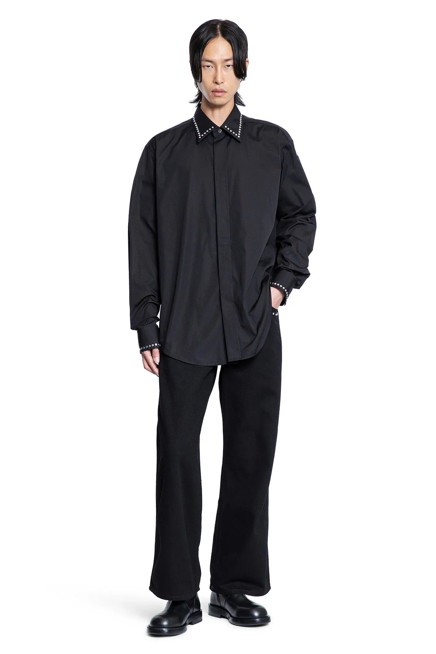 Studded-Cotton-Poplin-Shirt - 4