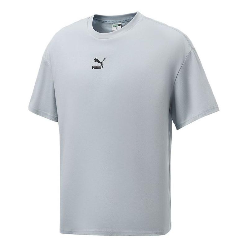 PUMA Sports Running Training Gym Breathable Round Neck Short Sleeve Light Blue 533100-61 - 1