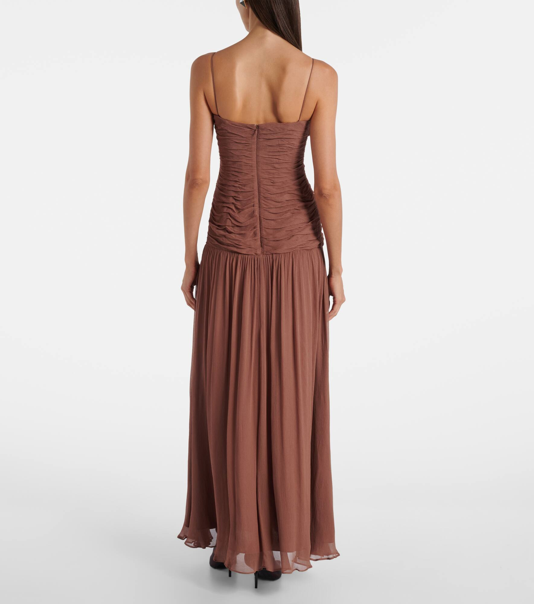Dalton gathered ruched maxi dress - 3